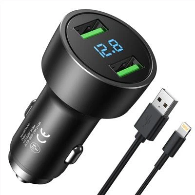 2 USB portos autós töltő